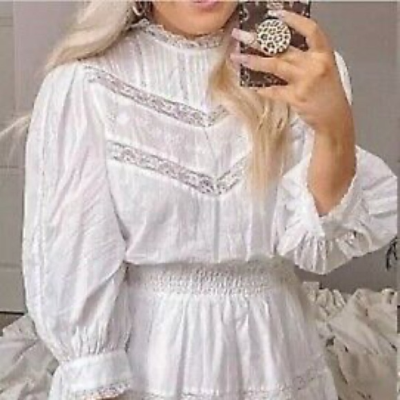 LOVE SHACK FANCY WHITE DRESS NEW - Picture 10 of 10